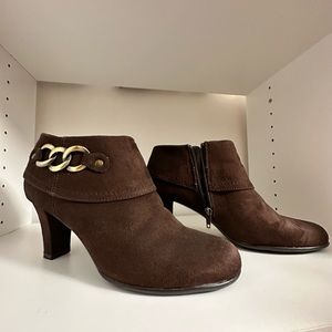Brown Suede A2Ankle Booties